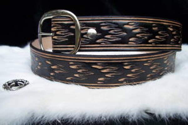 Item # 29301 – Custom Leather Belt With Embossing Pattern – RMB Custom ...
