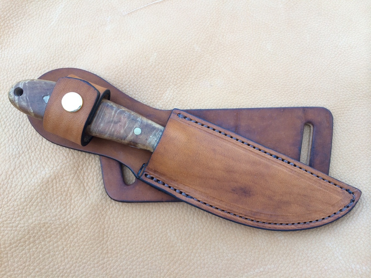 Custom Leather Knife Sheath 8″ Overall 5″ Fixed Blades – Crossdraw ...
